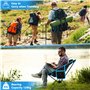 GUHAOOL Chaise de Camping Pliable, Chaise Pliante Portable Légère avec Sac de Transport, Charge Maximale 120kg, Ultra Légère Cha