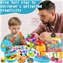 NLMWTI 24 Pots Pâte à Modeler, 98 Pièces Accessoire Pate a Modeler pour Enfants, Machine à Glace Machine à Burger Pâte À Modeler