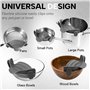 LURNODY Passoire Clipsable Universelle en Silicone, Passoire Snap, Passoire de Cuisine en Silicone, Nettoyage Rapide pour égoutt