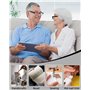 Lunettes Grossissantes 300% avec Lumière,Lunettes de Lecture,Lunette Loupe Grossissante LED Eclairante Rechargeable,Rechargeable