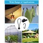 Lot de 45 Clip pour Bâche Tente, 15pcs Pince pour Bâche Pince Verrouillage, 15pcs Corde elastiche per tenda in Nylon, 15 mousque