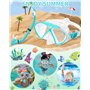 Masque de Plongée pour Enfants, Masque de Plongee avec Tuba, Lunettes de plongée panoramiques 180°, kit de plongée Professionnel