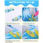 Lot de 2 matelas gonflables pour piscine - Hamac à eau pour adultes et enfants - Jouet d'eau avec filet 4 en 1 - Matelas gonflab