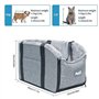 Ditanpu Accoudoir et Siège Auto Rehausseur pour Chien, Console Centrale de Voiture, Sécurité Renforcée Améliorée Gris