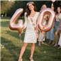 BOOMTOP 40ans Anniversaire Décoration Écharpe Joyeux Anniversaire Miss 40 ans et Couronne Diamant Strass Femme Tiare de Couronne