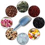 3 Pièces Pelles à Glace en Plastique Multifonction, Pelle à Farine, Cuillères à Nourriture pour Croquette de Chien Chat, Cuisine