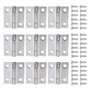 ALLNICE 30 Pièces 1 Pouces Pliant Butt Charnières Connecteurs En Acier Inoxydable Mini Home Meubles Quincaillerie Armoire Placar