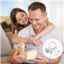 DECARETA Porte-clés Pendentif Lettrage Créatif avec des Mots Personnalisé pour papa et Outils de Réparation en Alliage Keychains