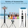 GEPULY Perche à Selfie sous-Marine étanche de 94,4 cm, légère 2 en 1 pour Appareil Photo + trépied pour Smartphone + Support de 
