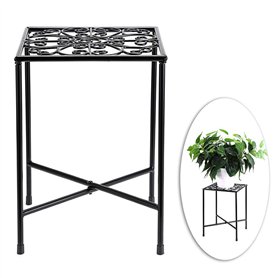 SUMNACON Support de pot de fleurs en métal pour intérieur et extérieur (plante non incluse)