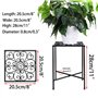 SUMNACON Support de pot de fleurs en métal pour intérieur et extérieur (plante non incluse)