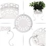 SUMNACON 1 support de pot de fleurs en métal pour intérieur et extérieur, blanc (plante non incluse)