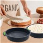 Moule Gateau Silicone Rond 25cm, 9 Pouces Antiadhésif Moule à Gateau Réutilisable, Dégagement Rapide Moule Silicone Patisserie R