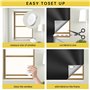 Gofodsil Store Occultant sans Percage 300 x 145CM Ont 12 Ventouses et 20 Attaches Auto-adhésives, 100% Store occultant Portable 