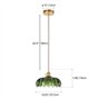 SHINGJIAO Suspension Verre Plafonnier Vert - Lampe à crochet en verre Hauteur réglable Lampe suspendue Vintage Lampe de cuisine 