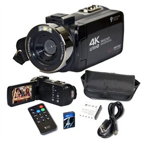 Genius Tech Caméscope numérique 4K 42 MP avec écran LCD de 3"