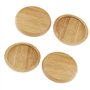 6pcs Succulentes Plateau en Bambou Plante Soucoupe Pot De Fleurs Set 3 Pouces