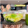 Table'Colors Pack de 6 Saladiers Réutilisables 4,5 L avec 6 Couvercles - Fabriquée en France - Dur transparent et recyclable - I