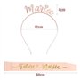 Accessoire EVJF Écharpe Future Mariée Voile Blanc Couronne Serre-tête Or Rose Kit Enterrement de Vie de Jeune Fille pour Fête EV