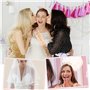Accessoire EVJF Écharpe Future Mariée Voile Blanc Couronne Serre-tête Or Rose Kit Enterrement de Vie de Jeune Fille pour Fête EV