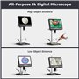 Andonstar Microscope numérique HDMI 4K 60FPS 10,1" pour soudure, enregistrement audio vidéo UHD 64 MP 3840p, microscope électron