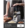 FOHERE Râpe a Légumes Électrique， 5 en 1 Elektrische Reibe，80W trancheuse à légumes avec plusieurs lames interchangeables et boî