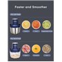 FOHERE Hachoir Électrique, 300W Hachoir à Viande Avec 2L Bol en acier inoxydable+ 1.8 L bol en verre, 2 Lames à Deux Niveaux Amo