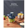 FOHERE Hachoir Électrique, 300W Hachoir à Viande Avec 2L Bol en acier inoxydable+ 1.8 L bol en verre, 2 Lames à Deux Niveaux Amo