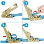 LOLYSIC Lot de 2 sangles d'arrimage à cliquet 13333 LBS 13333 LBS incassables avec cliquet 10 m