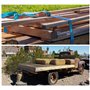 LOLYSIC Lot de 2 sangles d'arrimage à cliquet 13333 LBS 13333 LBS incassables avec cliquet 10 m