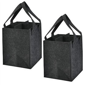 TIMESETL 2Pcs Sac de Bouteille en Feutre pour 4 Bouteilles