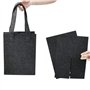 TIMESETL 2Pcs Sac de Bouteille en Feutre pour 4 Bouteilles, Porte-Bouteille en Feutre, Panier de Bouteille avec Cloison Séparée 