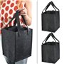 TIMESETL 2Pcs Sac de Bouteille en Feutre pour 4 Bouteilles, Porte-Bouteille en Feutre, Panier de Bouteille avec Cloison Séparée 