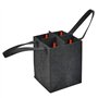 TIMESETL 2Pcs Sac de Bouteille en Feutre pour 4 Bouteilles, Porte-Bouteille en Feutre, Panier de Bouteille avec Cloison Séparée 