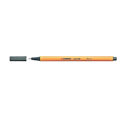 STABILO Point 88 Lot de 3 feutres fins Gris foncé