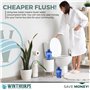 Lot de 3 inserts de réservoir de toilettes, dispositif d'économie d'eau, permet d'économiser plus de 95 onces par chasse d'eau, 