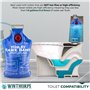 Lot de 3 inserts de réservoir de toilettes, dispositif d'économie d'eau, permet d'économiser plus de 95 onces par chasse d'eau, 