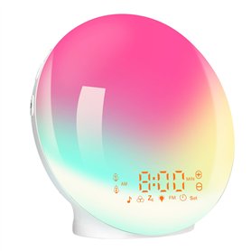 Togaga Réveil Lumineux avec Radio et Simulation d'Aube - 20 Niveaux de Luminosité