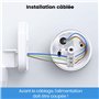 AOSU Camera Surveillance Exterieur Filaire - 3K 5MP Caméra WiFi Extérieur avec 2600 lumens Projecteur - 3 PIR Couverture 360 Deg