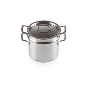 Le Creuset Faitout avec Panier Vapeur et Couvercle