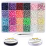 EuTengHao Lot de 6000 petites perles en verre pour loisirs créatifs