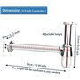 RMENOOR Siphon Tube de Siphon Chromé Design L en acier inoxydable Anti Odeur 5/4'' Haute Qualité pour Evier Lavabo Siphon Design