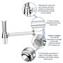 RMENOOR Siphon Tube de Siphon Chromé Design L en acier inoxydable Anti Odeur 5/4'' Haute Qualité pour Evier Lavabo Siphon Design