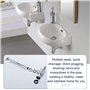 RMENOOR Siphon Tube de Siphon Chromé Design L en acier inoxydable Anti Odeur 5/4'' Haute Qualité pour Evier Lavabo Siphon Design