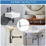 RMENOOR Siphon Tube de Siphon Chromé Design L en acier inoxydable Anti Odeur 5/4'' Haute Qualité pour Evier Lavabo Siphon Design