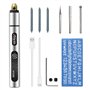 Mini Stylo Graveur sans fil Petit Kit de Outil de Gravure Rechargeable Bricolage avec | Pointe en Carbure de Tungstène | pour Gr