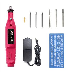 Stylo Graveur Électrique à Cordon Outil de Gravure Bricolage avec |Pochoir et Pointe en Carbure de Tungstène | pour Graver Métal