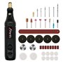 Afantti Outil Rotatif Sans Fil Ustensile Multifonction Batterie Ensemble Meuleuse Perceuse | 101 Accessoires | pour Petits Trava