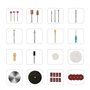 Afantti Outil Rotatif Sans Fil Ustensile Multifonction Batterie Ensemble Meuleuse Perceuse | 101 Accessoires | pour Petits Trava
