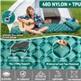 BUOAZR Tapis de Camping Gonflable Ultraléger avec Oreiller, Matelas de Camping Autogonflant avec Pompe à Pied, Portable Tapis de